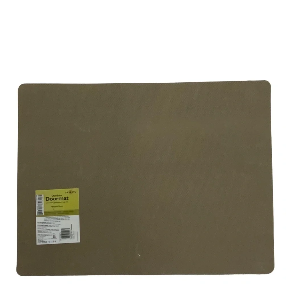 Mohawk Indoor Outdoor Doormat Happy Place Arrow Rectangle Neutral Brown 18X24 in